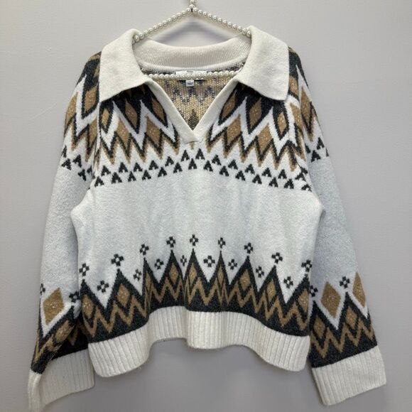 CeCe Boxy Fair Isle Sweater - Picture 5 of 8